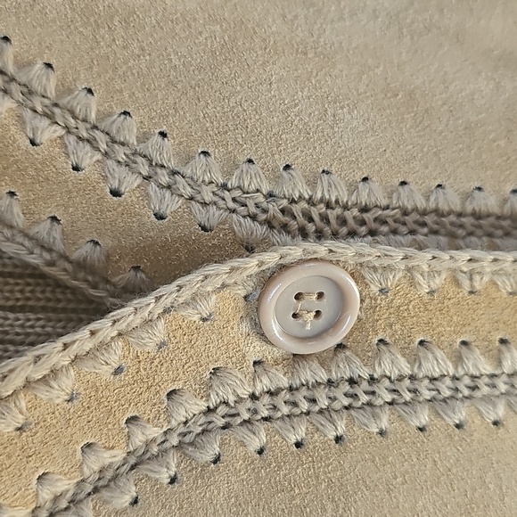 Vintage 70S Genuine Leather Sweater Vest by Joyce LARGE - Picture 3 of 8